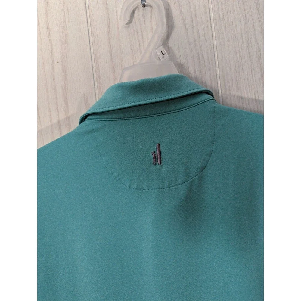 johnnie-O Performance Polo Shirt L Teal Blue NASCAR Speedway Motorsports Golf - Picture 5 of 6